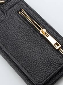 1pc Wallet Style Magnetic Flip Phone Case With Card Slots & Coin Pouch, Compatible With IPhone 17 Pro Max/17 Pro/17/Air/16 Pro Max/16/15/14/13/12/11, A16 Series - Black - View 6