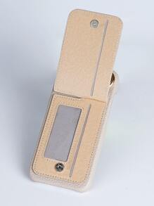 1pc Wallet Style Zipper Case With Card Slots & Magnetic Flip Cover, Compatible With IPhone 16 Pro And Phones