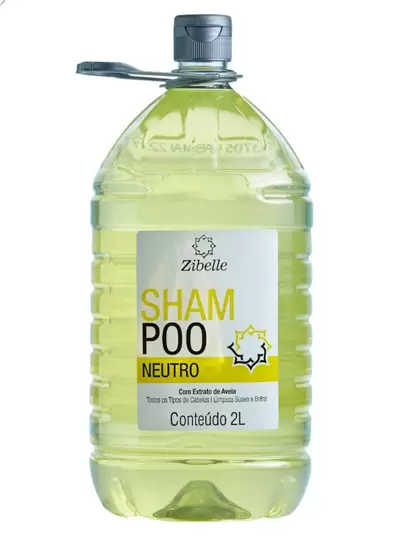 Shampoo Neutro com Extrato de Aveia Limpeza Suave e Brilho Zibelle 2L