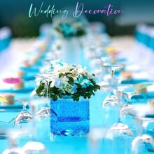 Perlas De Agua Gel De Alta Elasticidad Azul (aprox. 30kpcs) Suelo Cristalino De Gelatina De Perlas Para Rellenar Jarrones, Se Expande A 10-13mm Después De Remojar En Agua - Azul - Ver 5