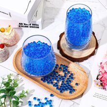 Perlas De Agua Gel De Alta Elasticidad Azul (aprox. 30kpcs) Suelo Cristalino De Gelatina De Perlas Para Rellenar Jarrones, Se Expande A 10-13mm Después De Remojar En Agua - Azul - Ver 2