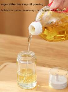 1pc Leak-Proof Oil Dispenser, Glass Soy Sauce Bottle, Small Oil Can For Kitchen Cooking - Multicolor - View 6
