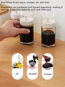 1pc Leak-Proof Oil Dispenser, Glass Soy Sauce Bottle, Small Oil Can For Kitchen Cooking - Multicolor - View 7