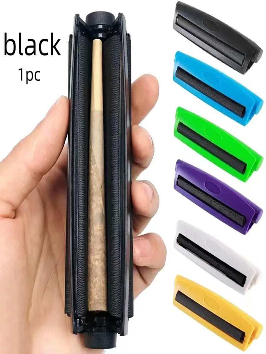 1入組便攜式捲煙器，使用這款 4.3 英寸塑料錐形手動捲菸器來製作您自己香煙 - 黑色 - 查看 1