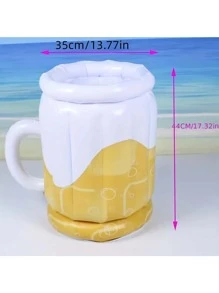 1入組充氣PVC冰桶，啤酒杯形充氣飲料冷卻器