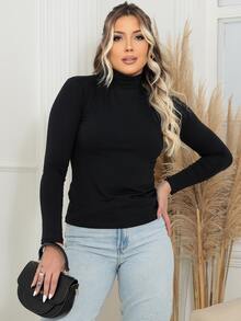 Women Knit Tops - màu đen - Xem 2