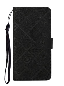 Compatible With Apple Compatible With Iphone 16 Floral Embossed Flip Phone Case,International Version, Not The Domestic Version, - Black - View 2