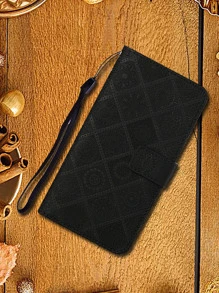 Compatible With Apple Compatible With Iphone 16 Floral Embossed Flip Phone Case,International Version, Not The Domestic Version, - Black - View 8