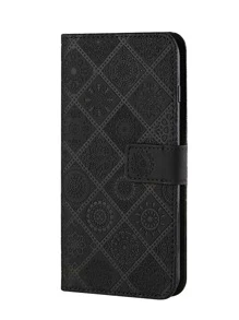 Compatible With Apple Compatible With Iphone 16 Floral Embossed Flip Phone Case,International Version, Not The Domestic Version, - Black - View 3