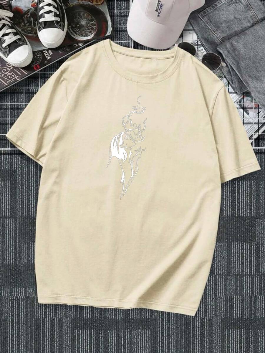 Men T-Shirts - 米色 - 查看 1