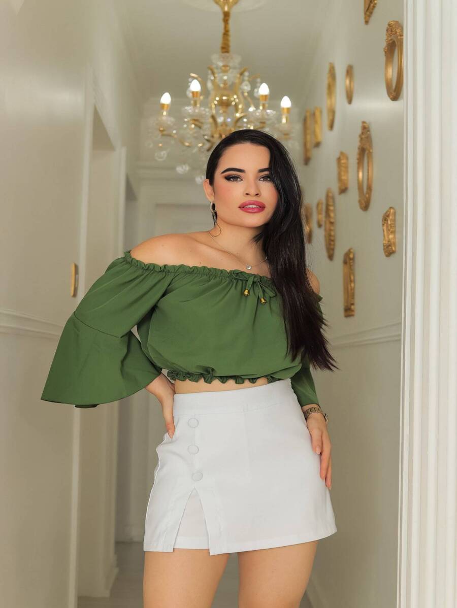 Women Skirts - 白色 - 查看 1