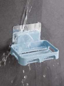 1pc Pink Strong Adhesive Soap Dish - Pink - View 3