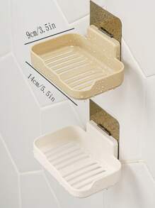 1pc Pink Strong Adhesive Soap Dish - Pink - View 2