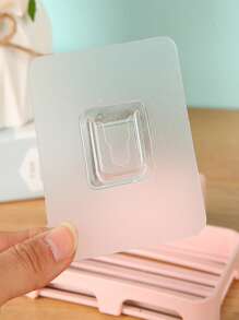 1pc Pink Strong Adhesive Soap Dish - Pink - View 5