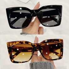 2 件套男女通用眼镜，时尚设计 - 棕色 - 查看 1