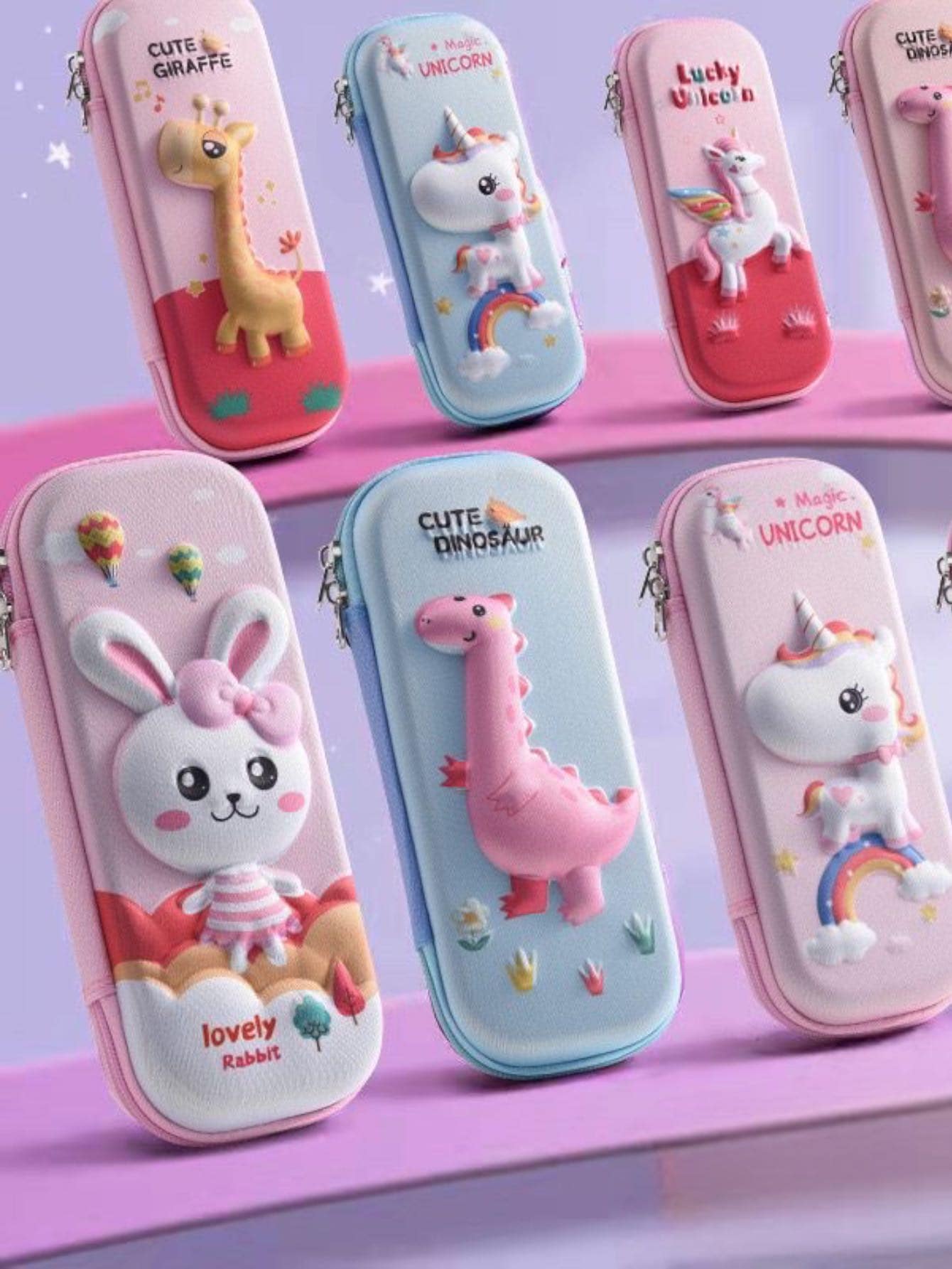 Lapicera para niños 3D practica cute bonita kawaii modelos alazar - Rosa - Ver 1