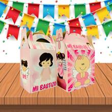 40 Sweets From My Christening Girl Characters Birthday Party Bonus Bolo Cardboard Box Sweets - Black - View 1