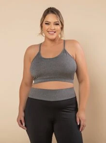 Plus Size Sports Bras - Xám - Xem 2