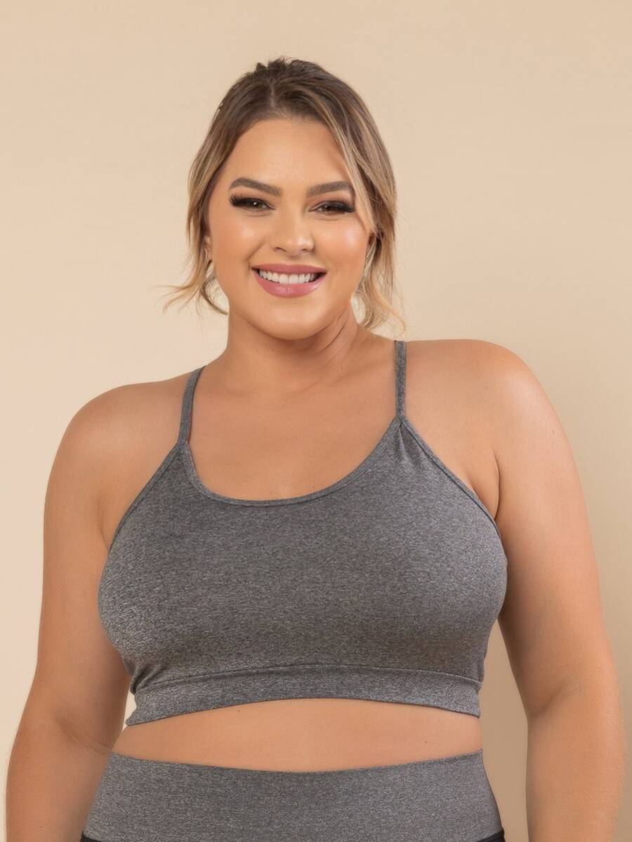 Plus Size Sports Bras - Xám - Xem 1