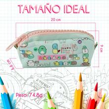 Estuche Lapicera Aesthetic Kawaii Zipper Escolar Organizadora De Lapices Plumones Estuchera Cosmetiquera - Verde - Ver 4