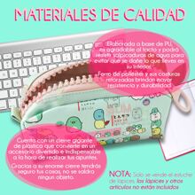 Estuche Lapicera Aesthetic Kawaii Zipper Escolar Organizadora De Lapices Plumones Estuchera Cosmetiquera - Verde - Ver 7