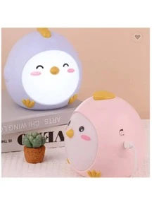 Lámpara Led de noche con forma de pollito para niños, recargable por USB Luz Nocturna. - Rosa - Ver 3