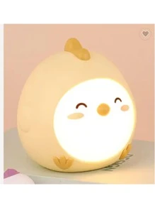 Lámpara Led de noche con forma de pollito para niños, recargable por USB Luz Nocturna. - Rosa - Ver 5