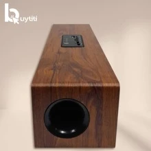 Bocina portátil, Bocina Bluetooth con diseño tipo de madera calidad de sonido tipo madera recargable barra de sonido KTS-1108 - Café integral - Ver 3