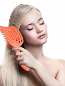 Escova Flex Quadrada Cuidados Com o Crescimento Capilar Escova Desembaraçadora - Multicolorido - Visão 4