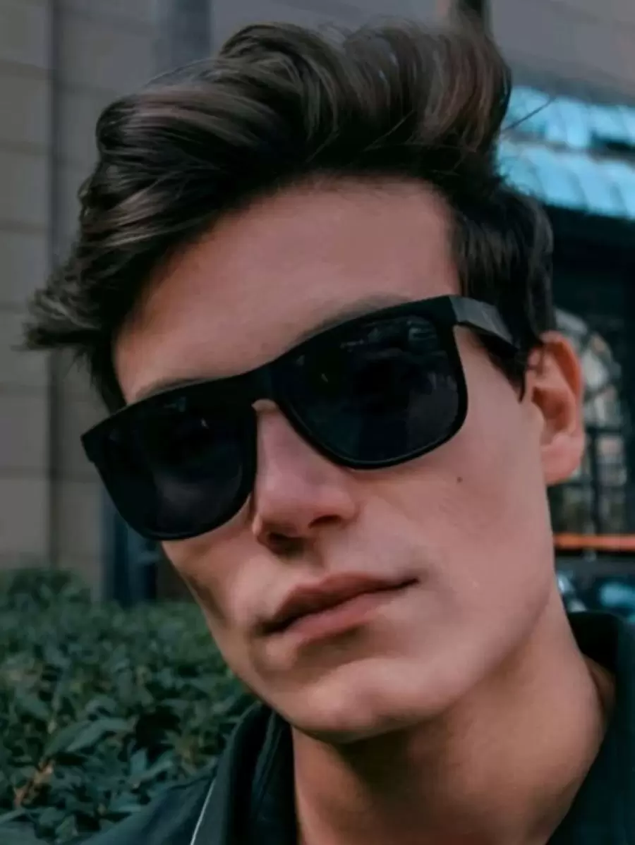 Kính thời trang nam chống nắng ngoài trời mùa hè Hoàn hảo cho bạn bè như một món quà thông thường - màu đen - Xem 1