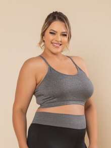 Plus Size Sports Bras - Xám - Xem 3