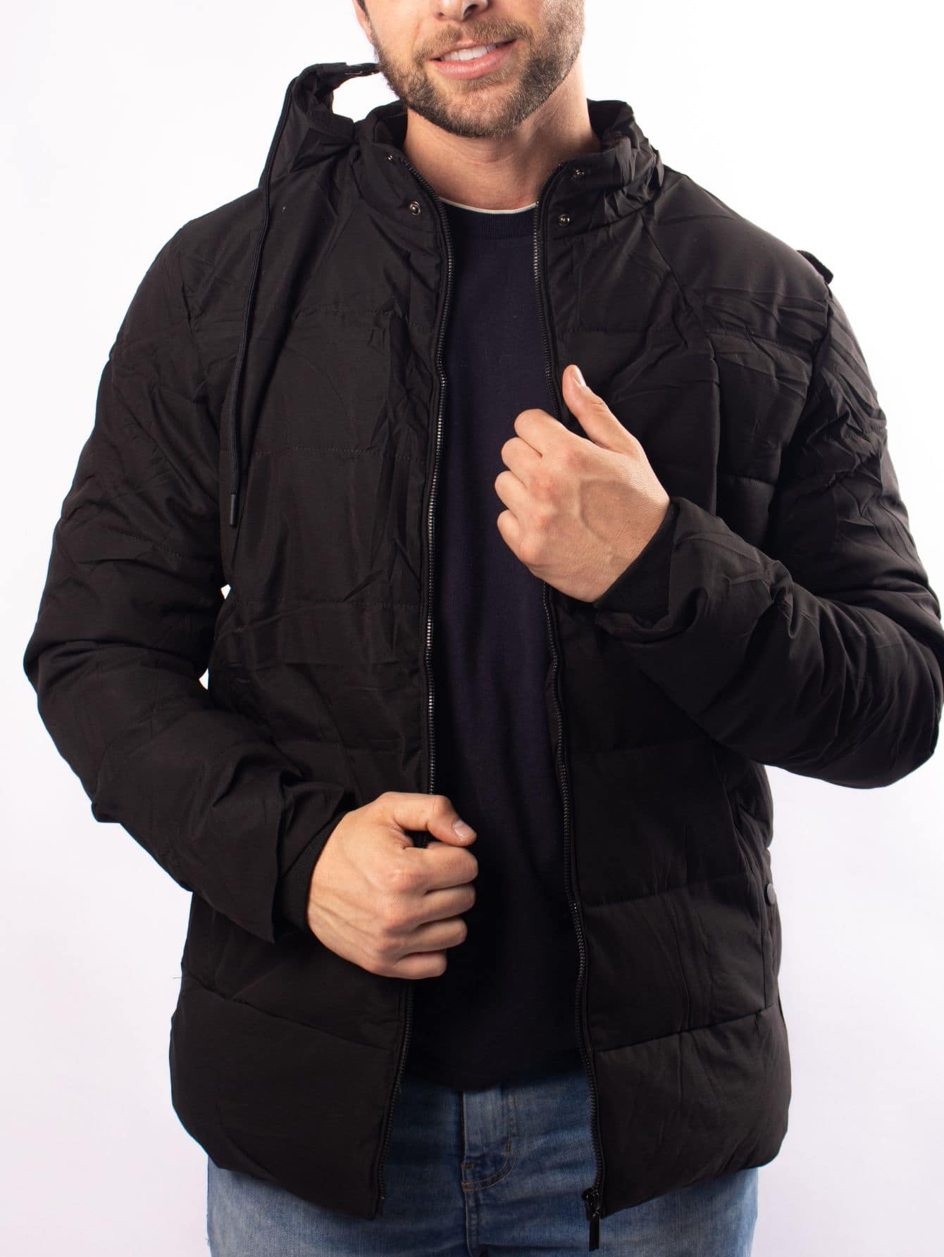 Men Jackets & Coats - 黑色 - 查看 1