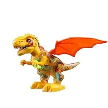 Juguete De Dinosaurio Electrónico Transparente Con Luces Y Movimiento Con Sonido Tiranosaurio Rex Mascota Electrónica Para Niño - Amarillo - Ver 2
