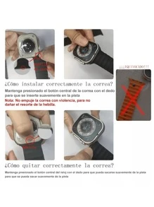 Smartwatch Reloj Inteligente Ultra 8 Max Compatible Con Android, Apple D/49mm 2.05 inch Carga Inalámbrica Materiales Y Calidad Premium - Negro - Ver 5