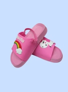 Chanclas/ Sandalias Con Resorte Atrás Diferentes Estampados para el verano - Rosa - Ver 2
