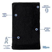 T Taio Esponjabon Carbon Activado Purificante Esponja + Jabon 2 en 1 T.Taio 120 gr - Negro - Ver 3