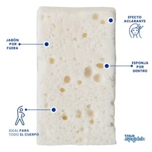 T Taio Esponjabon Concha Nacar ACLARANTE de Piel Esponja + Jabon 2 en 1 T.Taio 120 gr - Blanco - Ver 3