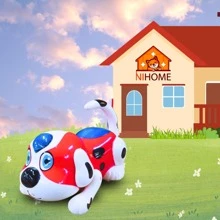 Juguete electrónico de perro dálmata con luz para niños y niñas perro piruetas - Rojo - Ver 2