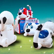 Juguete electrónico de perro dálmata con luz para niños y niñas perro piruetas - Rojo - Ver 3