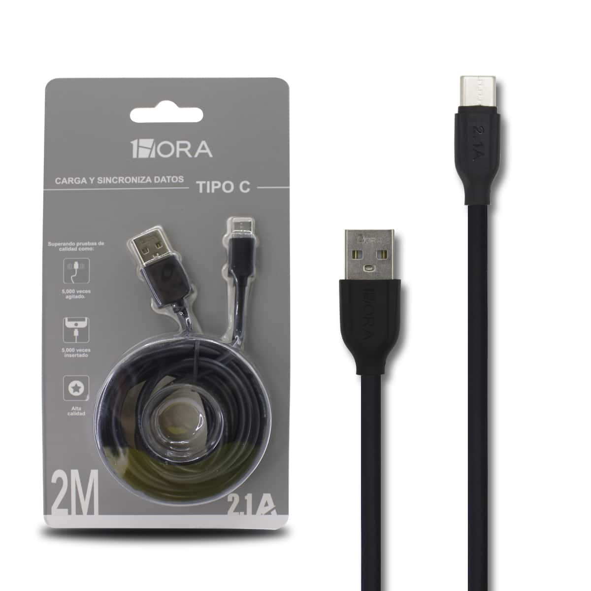 Charging And Data Synchronization Cable 1HOUR 2meter, 2.1A, USB-TYPE C ...
