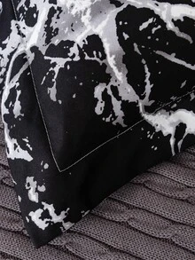 1入組現代風格柔軟舒適活性印花加厚拉絨枕套適用於成人單人床，多色 - 彩色 - 查看 4