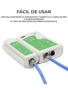 Probador Testeador CON.06 con Cable De Red Utp Rj11 Rj12 Rj45 Herramientas de Diagnóstico ELE-GATE - Blanco - Ver 1