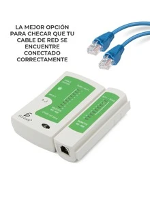 Probador Testeador CON.06 con Cable De Red Utp Rj11 Rj12 Rj45 Herramientas de Diagnóstico ELE-GATE - Blanco - Ver 3