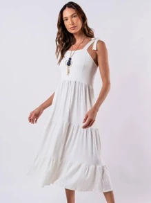 Women Dresses - 白色 - 查看 1