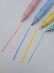 PLUMONES CHOSCH BRUSH KAWAII PUNTA PINCEL CAJA 18pz PUNTA 0.5mm 4 COLORES PASTEL DIFERENTES