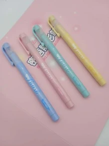 PLUMONES CHOSCH BRUSH KAWAII PUNTA PINCEL CAJA 18pz PUNTA 0.5mm 4 COLORES PASTEL DIFERENTES