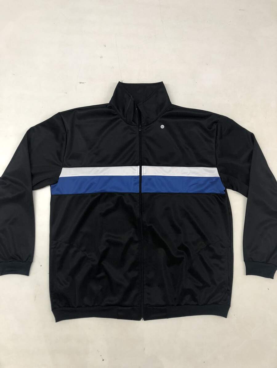 Men Plus Size Jackets & Coats - Xanh và trắng - Xem 1