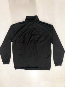 Men Plus Size Jackets & Coats - Xanh và trắng - Xem 2