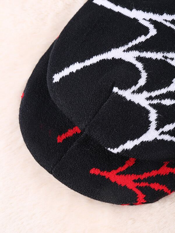 2 PC Y2K Elastic Foldable Women Trend Knit Hat Warm graphic Beanies