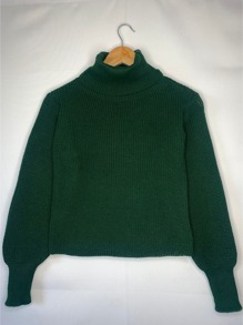 Women Winter Coats - Dark Green - View 1